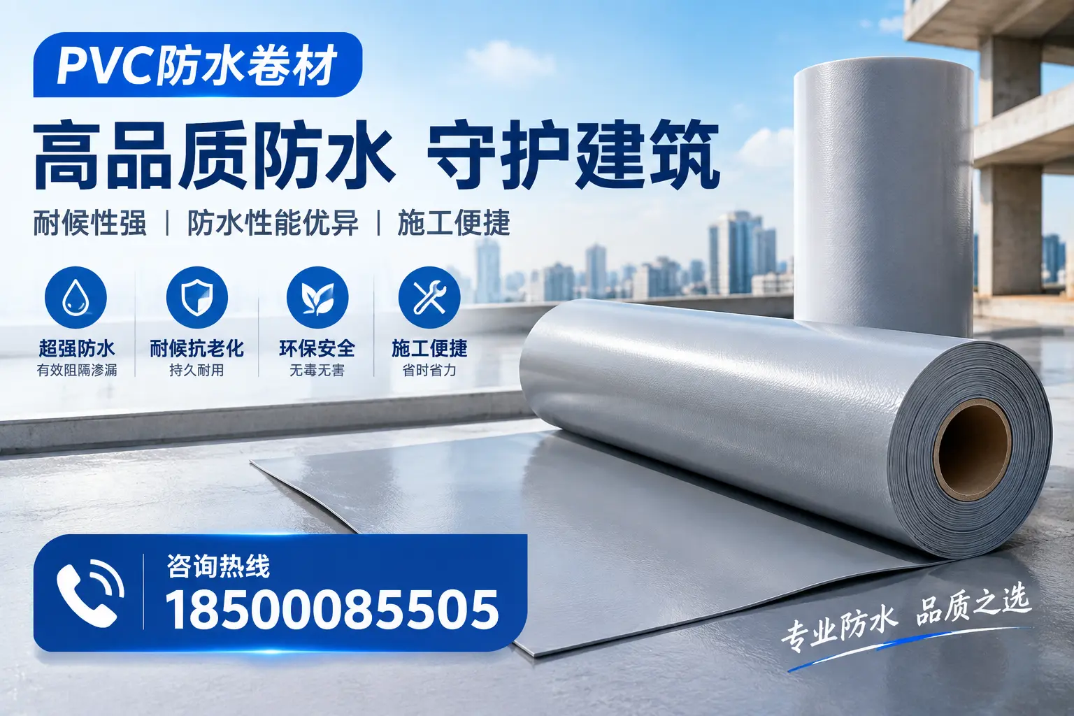 PVC防水卷材的防水效果评测，适合新乡的科学依据